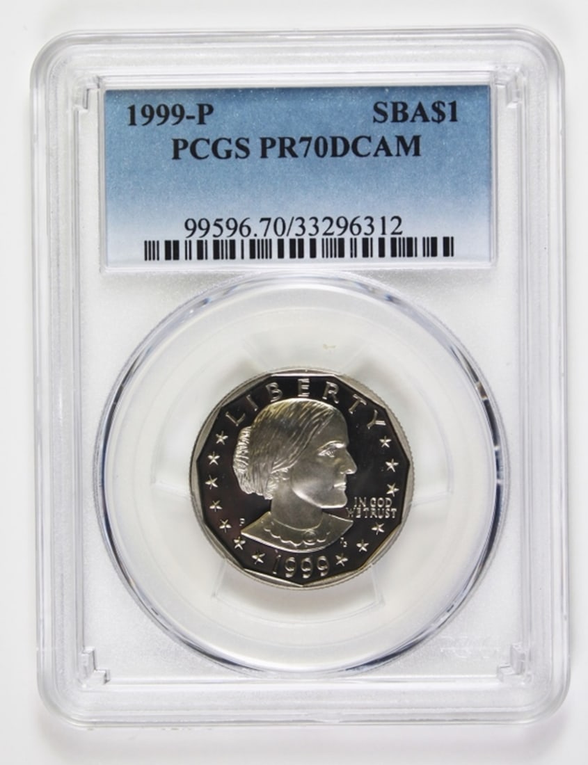 1999-P SUSAN B ANTHONY DOLLAR: PCGS PR 70 DCAM. ESTIMATE: $150-$200