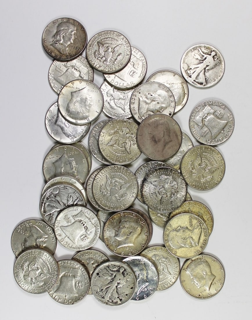 $20 FACEVALUE 90% SILVER HALF DOLLARS (1 of 1)