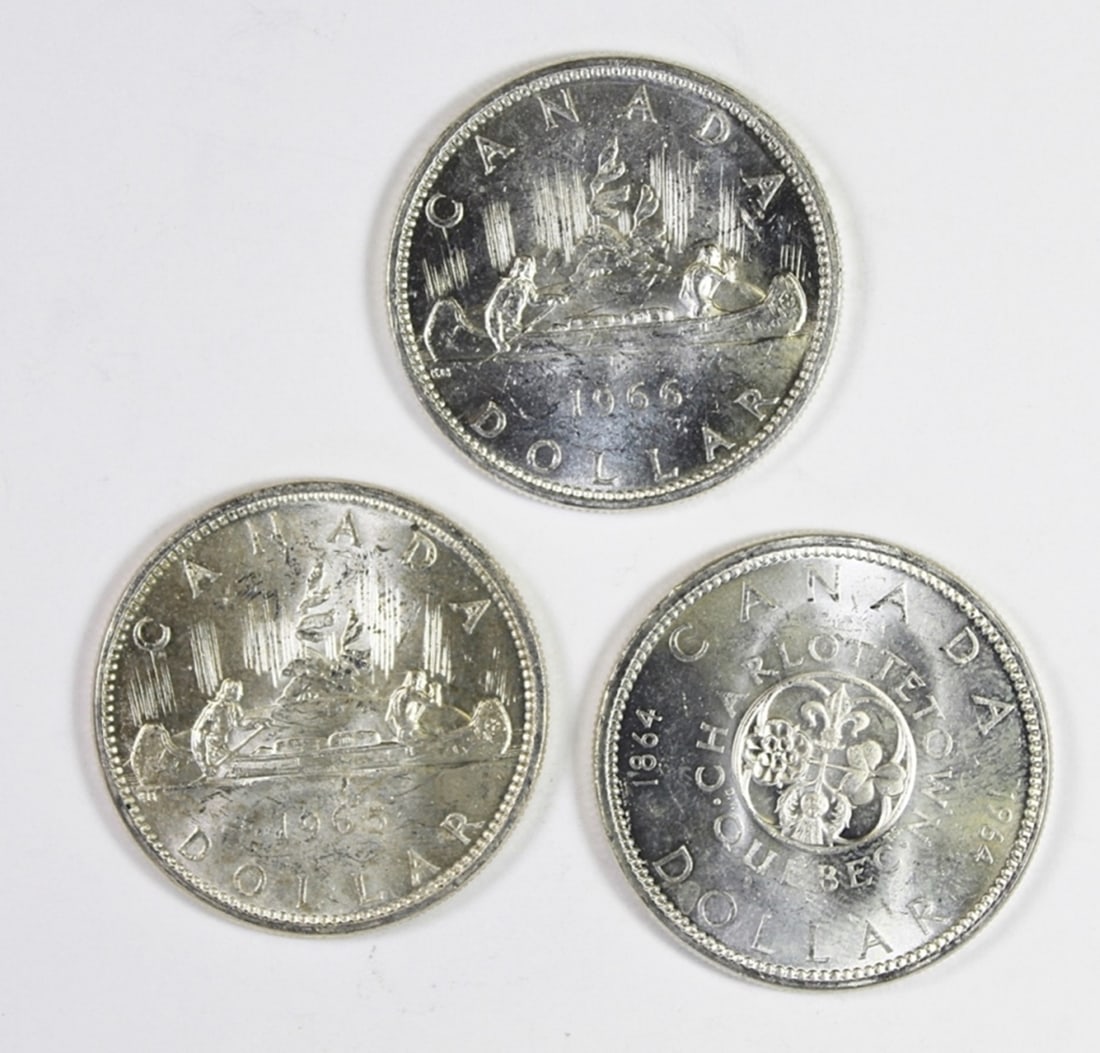 (3) CANADA SILVER DOLLARS (1 of 1)