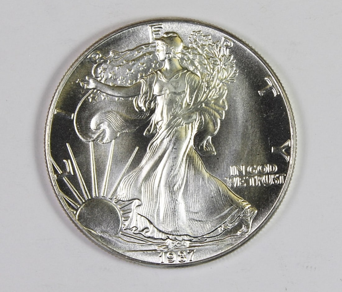 1987 AMERICAN SILVER EAGLE (1 of 2)