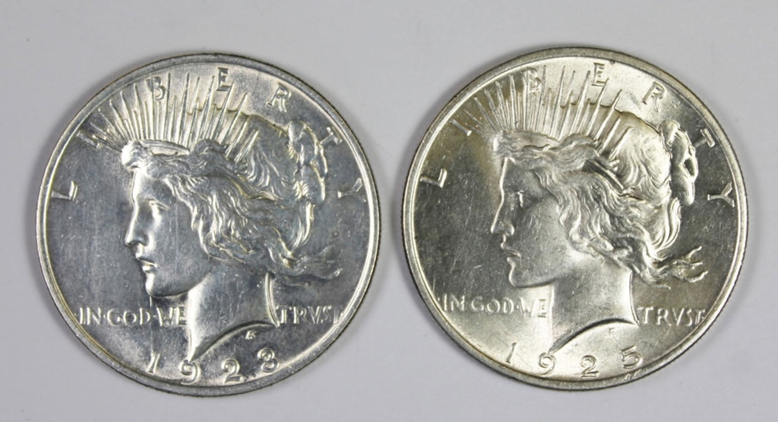 (2) AU PEACE SILVER DOLLARS (1 of 2)