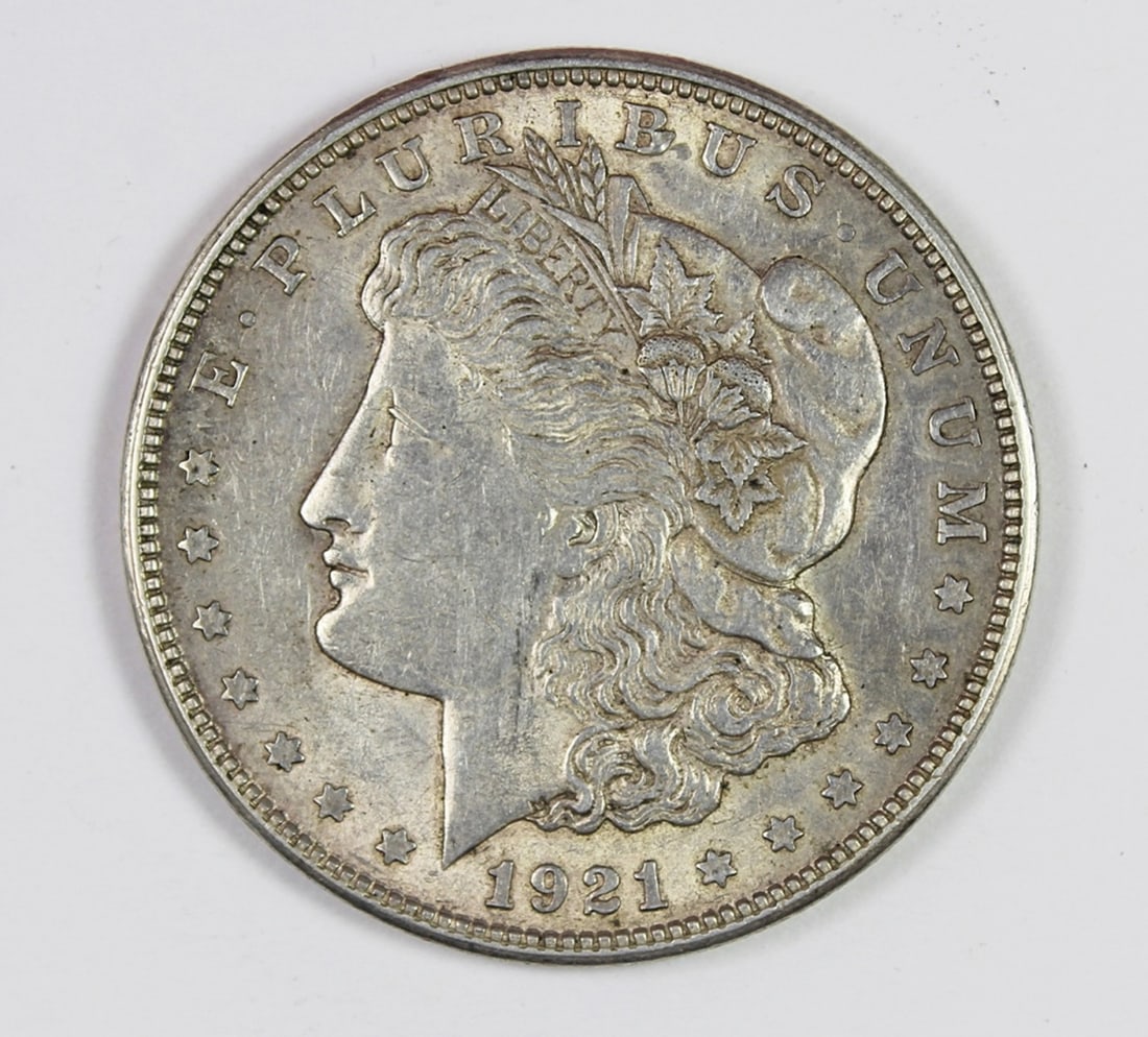 1921-D MORGAN SILVER DOLLAR (1 of 2)
