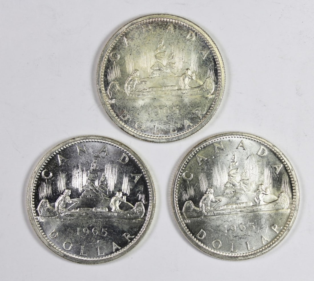 (3) 1965 PROOF CANADA SILVER DOLLARS (1 of 1)