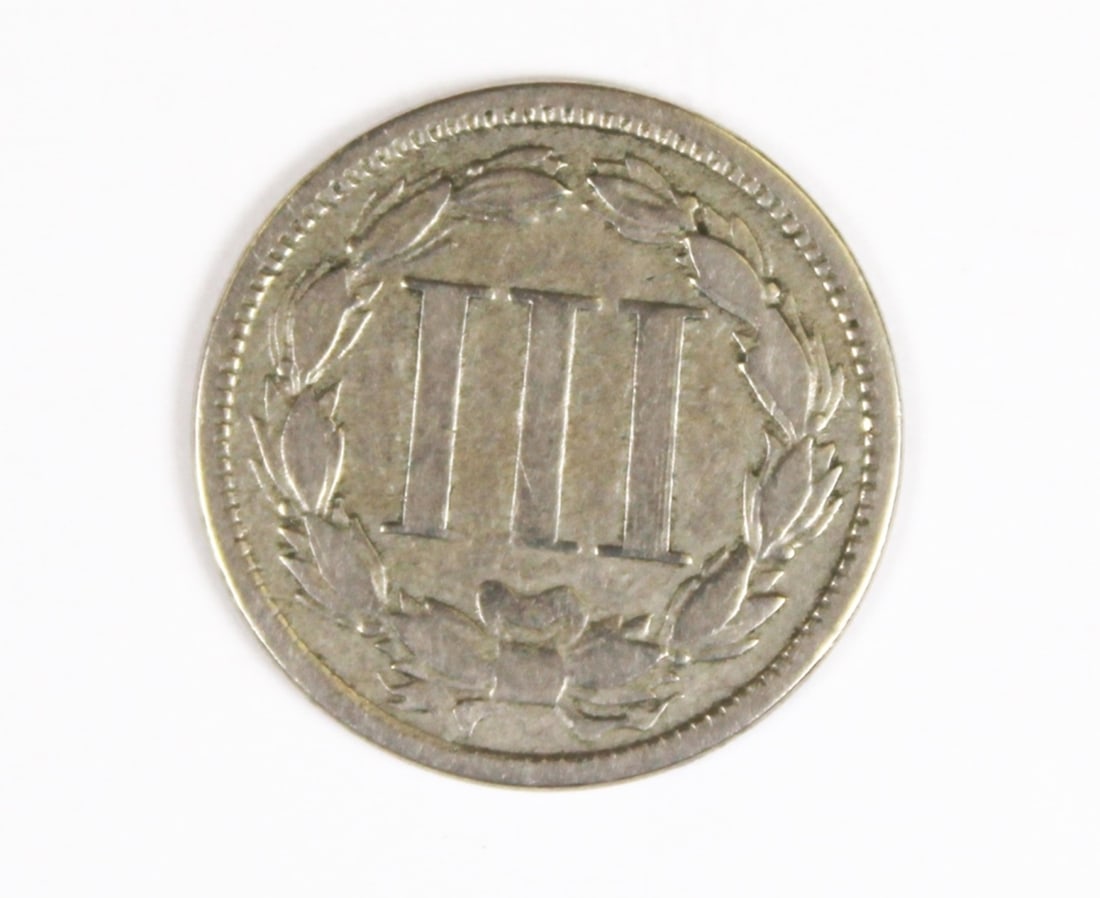 1865  THREE CENT SILVER (1 of 2)