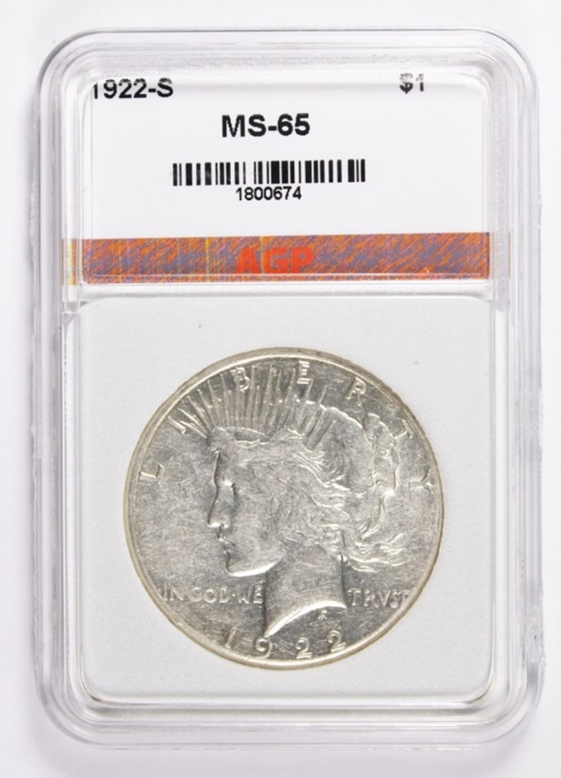 1922-S PEACE SILVER DOLLAR (1 of 2)