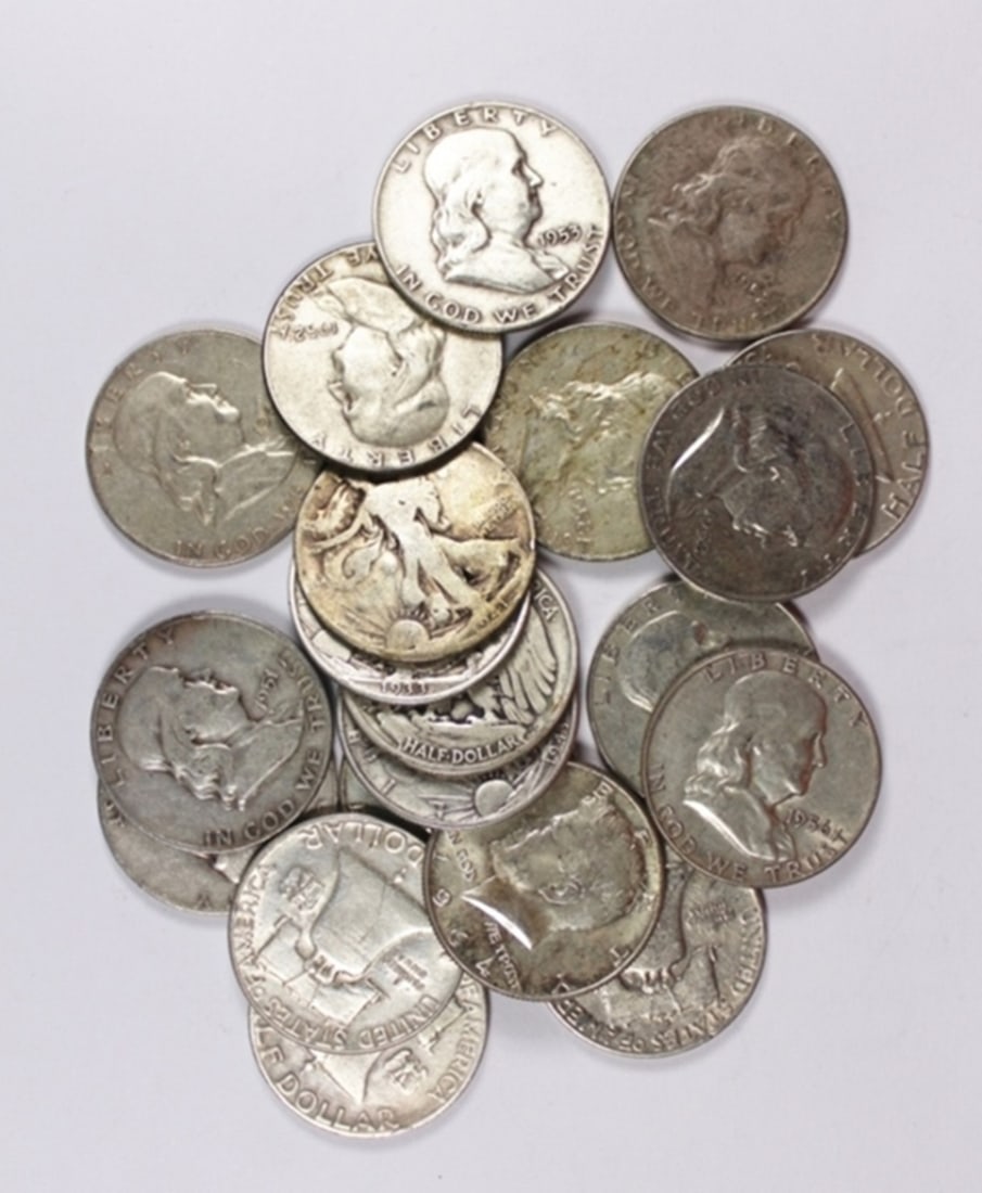 $10 FACEVALUE 90% SILVER HALF DOLLARS (1 of 1)