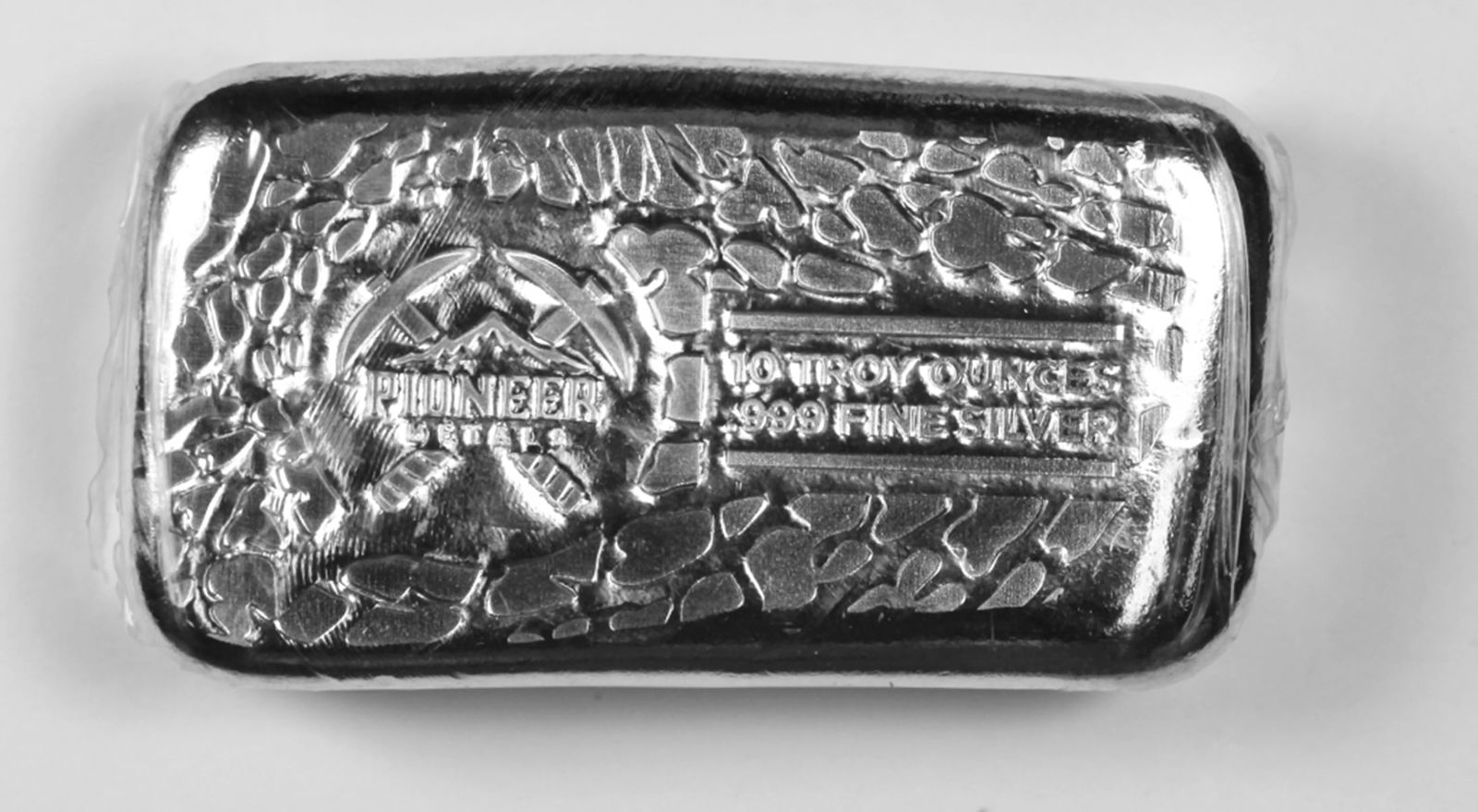 10 OZ SILVER BAR: .999 PURE SILVER. ESTIMATE: $300-$400