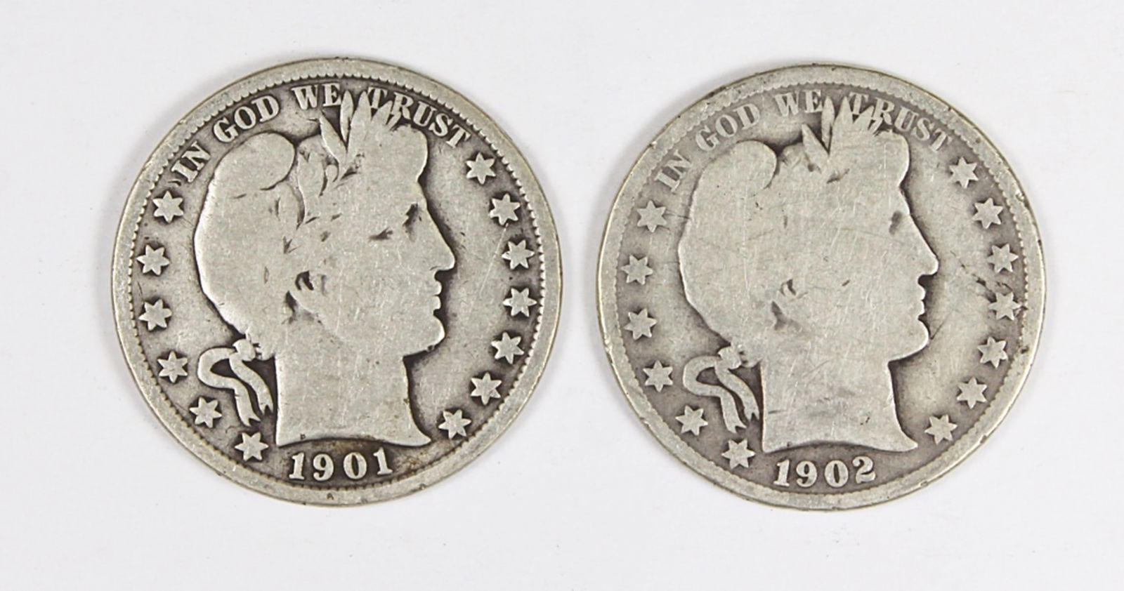 (2) BARBER HALF DOLLARS (1 of 2)