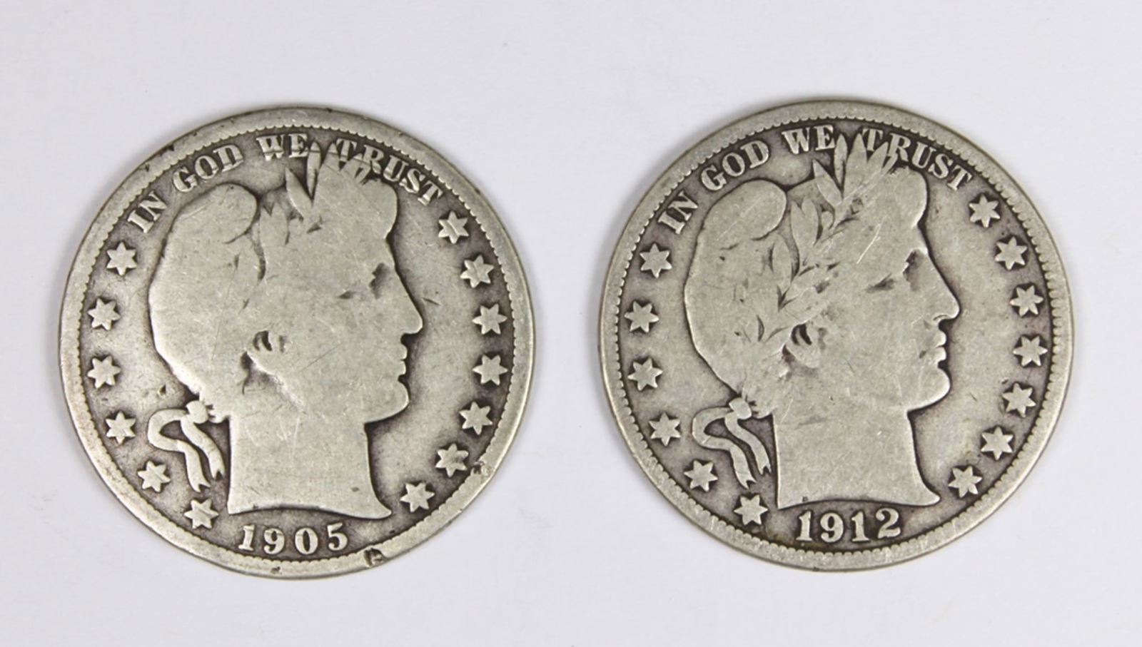 (2) BARBER HALF DOLLARS (1 of 2)