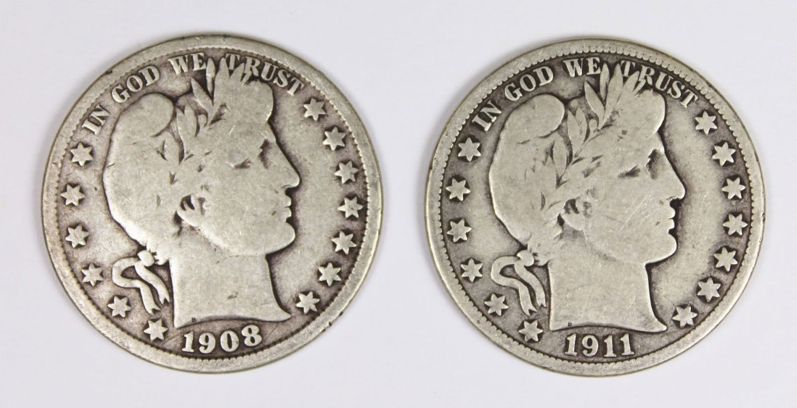 (2) BARBER HALF DOLLARS (1 of 2)