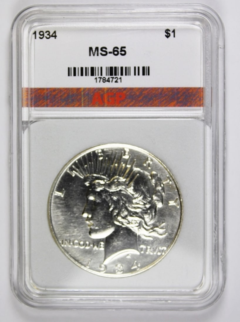 1934 PEACE SILVER DOLLAR (1 of 2)