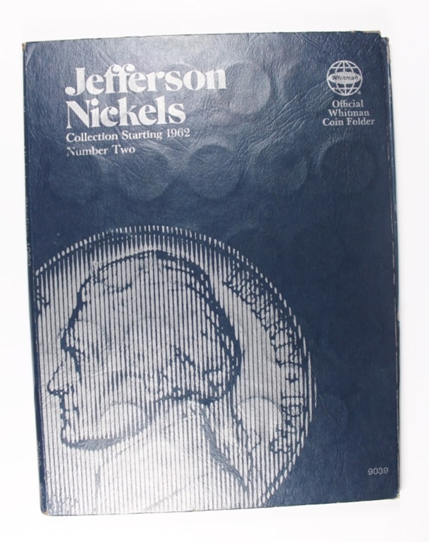 PARTIAL FILLED JEFFERSON NICKEL ALBUM: WHITMAN NUMBER 2. STARTING AT 1962. MISSING 1978-D. ADDITIONAL NICKELS 1982-P, 1982-D, 1982-S, 1983-P, 1984, 1986-D. ESTIMATE: $50-$75