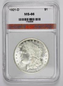 1921-D MORGAN SILVER DOLLAR