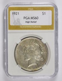 1921 PEACE SILVER DOLLAR