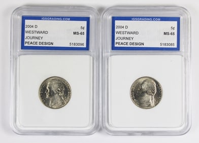 (2) 2004-D WESTWARD JOURNEY NICKELS