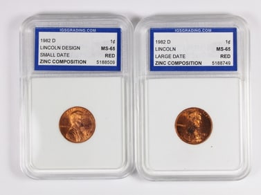 (2) 1982-D LINCOLN CENTS