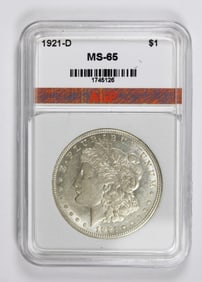 1921-D MORGAN SILVER DOLLAR