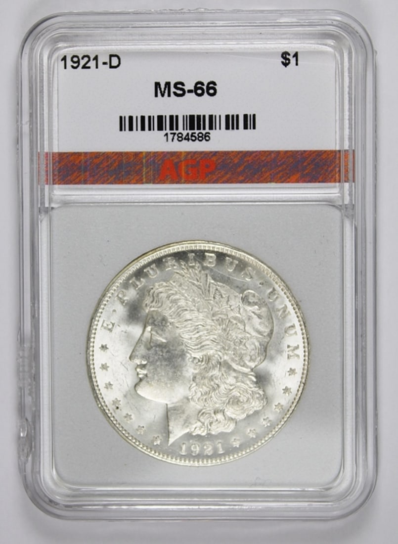 1921-D MORGAN SILVER DOLLAR (1 of 2)