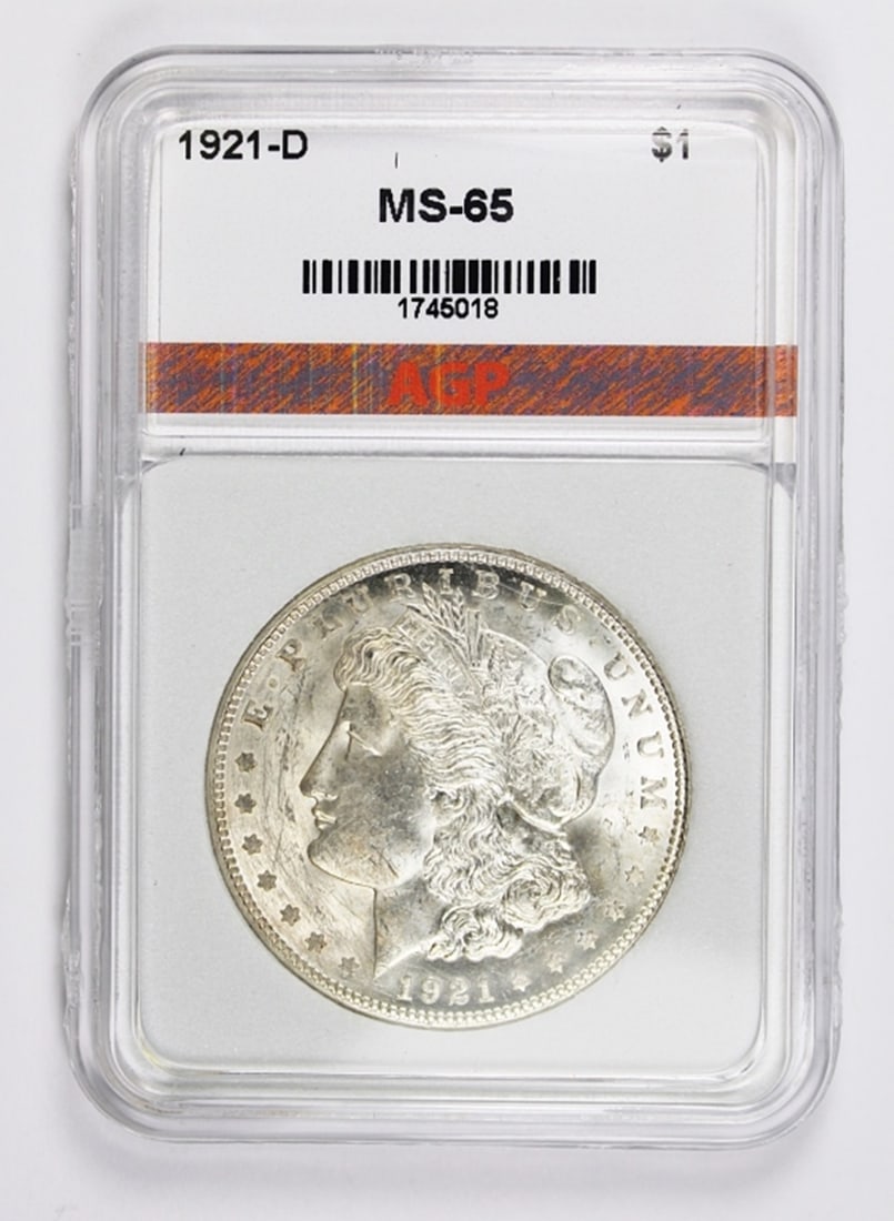 1921-D MORGAN SILVER DOLLAR (1 of 2)