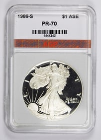 1986-S PROOF AMERICAN SILVER EAGLE
