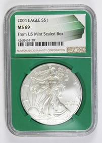 2004 AMERICAN SILVER EAGLE