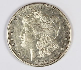 1884-S MORGAN SILVER DOLLAR
