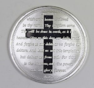 "THE LORD'S PRAYER" 1 OZ SILVER ROUND