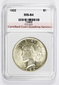 1922 PEACE SILVER DOLLAR