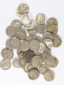 (50) NO DATE BUFFALO NICKELS