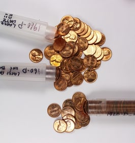 (3) 1960 BU LINCOLN CENT ROLLS