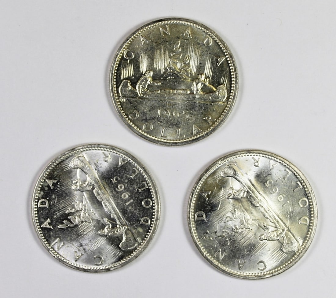 (3) 1965 SILVER CANADA DOLLARS (1 of 1)