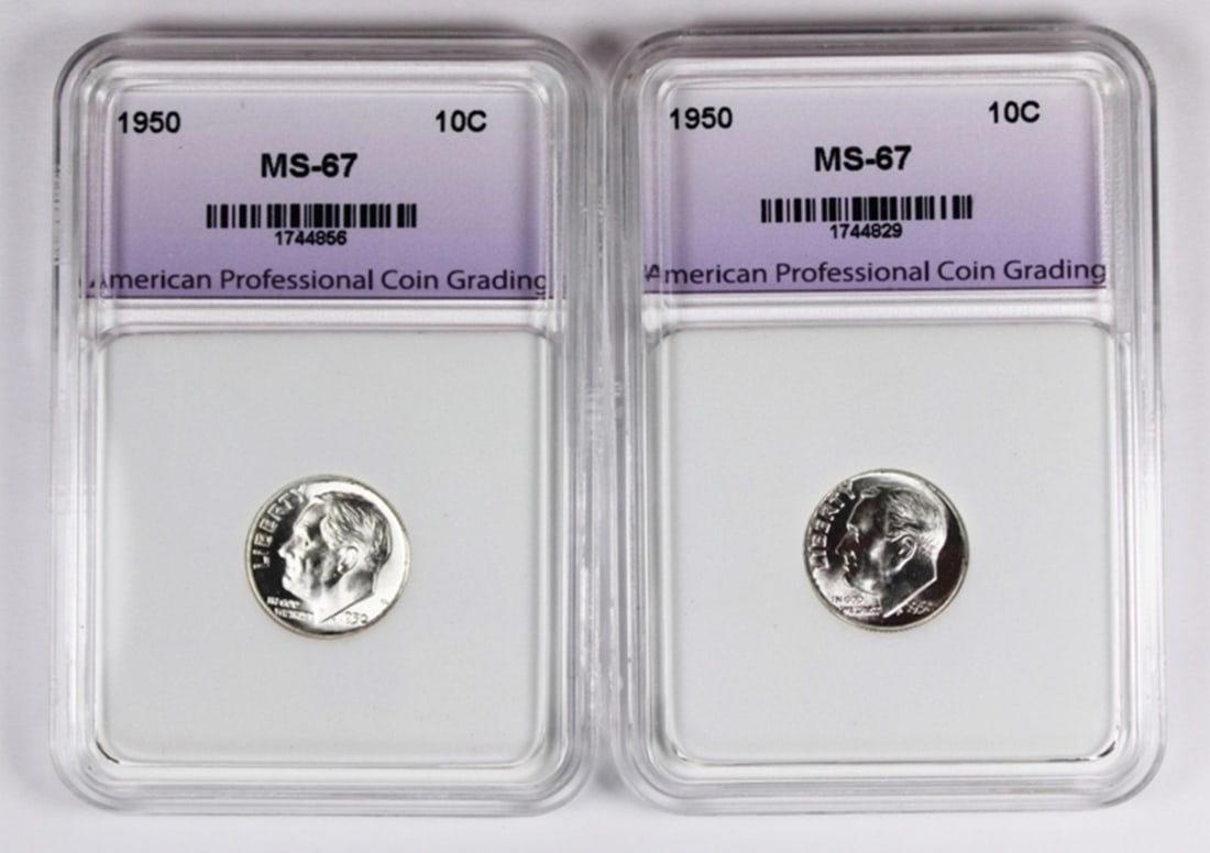 (2) 1950 SILVER ROOSEVELT DIMES (1 of 1)