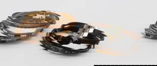 (2) MULTI-LAYERED LEATHER BRACELETS