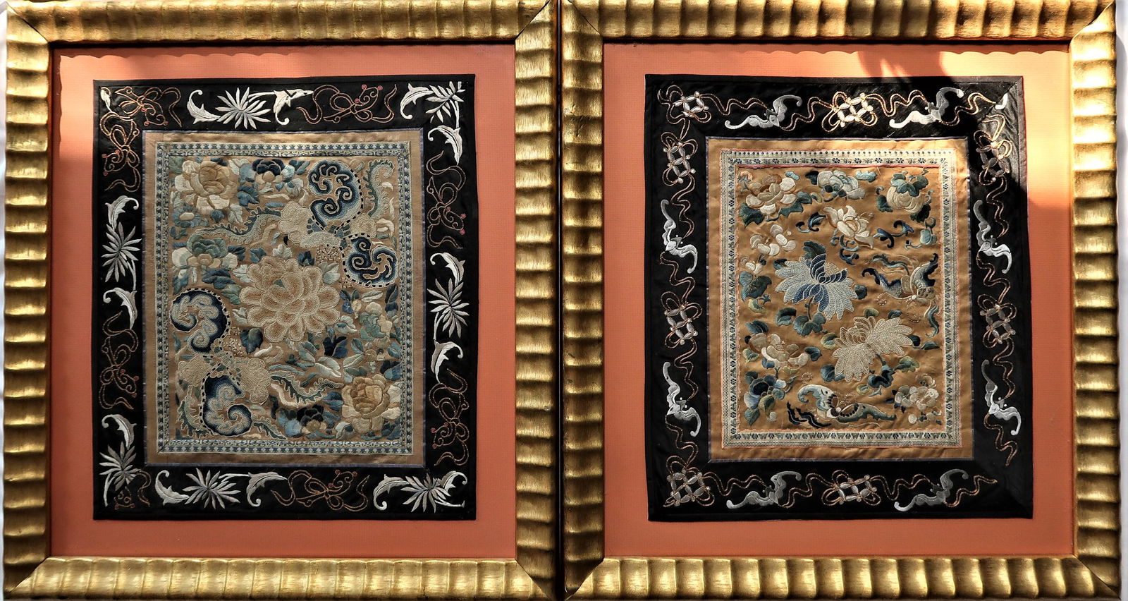 Two Silk Embroidered With Frame (1 of 8)