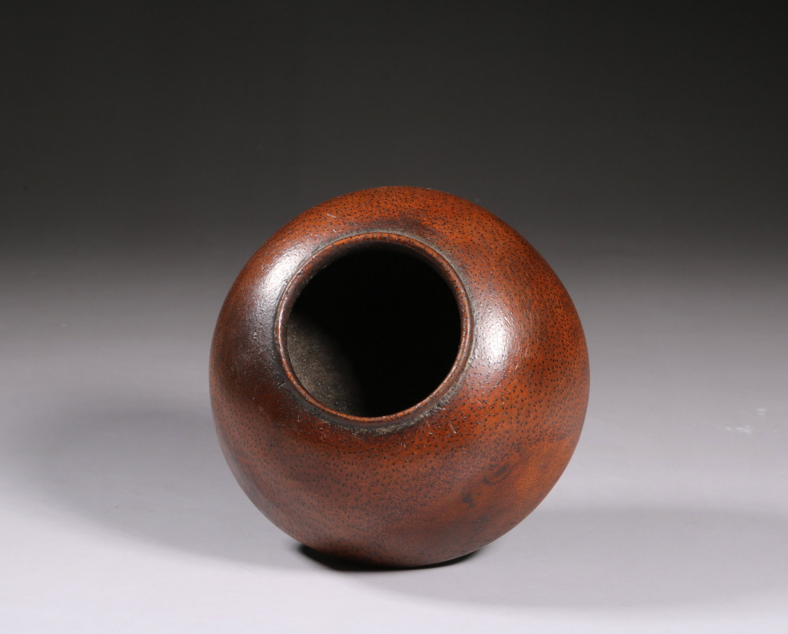 A Chinese Bamboo Water Pot: A Chinese Bamboo Water Pot Dimension:5.3cm H x 10.6cm W.