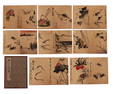 A CHINESE PAINTING ALBUM OF FLOWERS, FRUITS AND ANIMALS