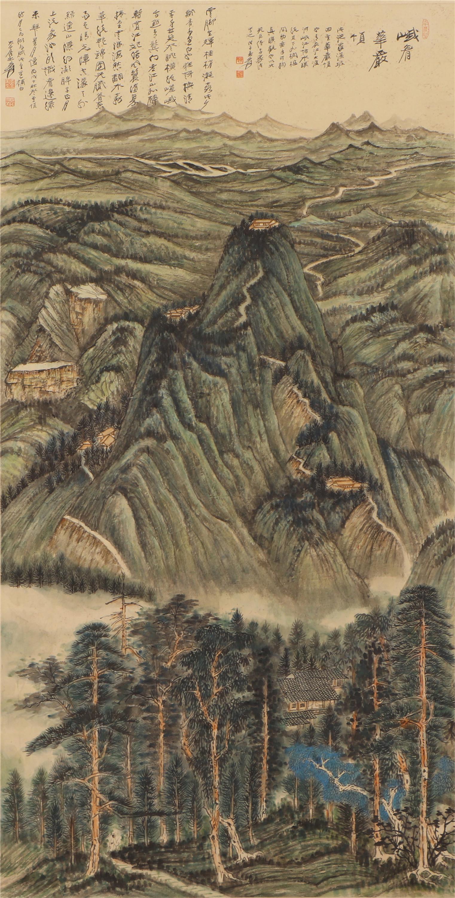 A CHINESE PAINTING OF VISITING THE SCHOLAR STUDIO (1 of 7)