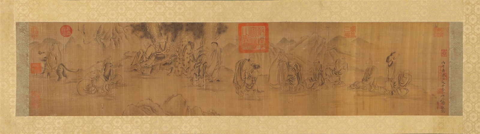 A CHINESE PAINTING OF ARHATS GATHERING (1 of 7)