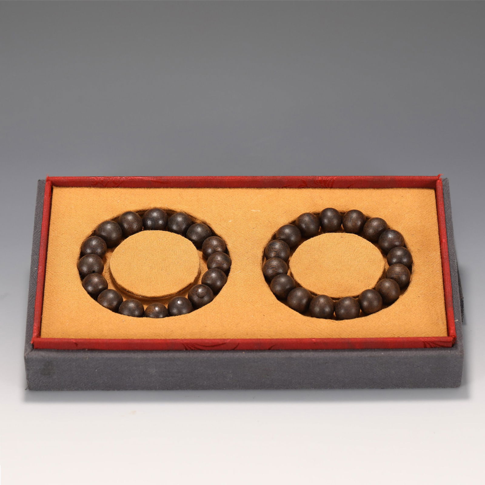 PAIR HARDWOOD BEADED BRACELETS (1 of 8)