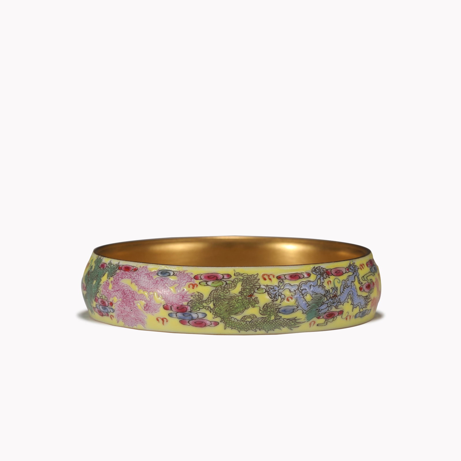 A CHINESE FAMILLE ROSE NINE DRAGONS BRACELET (1 of 7)