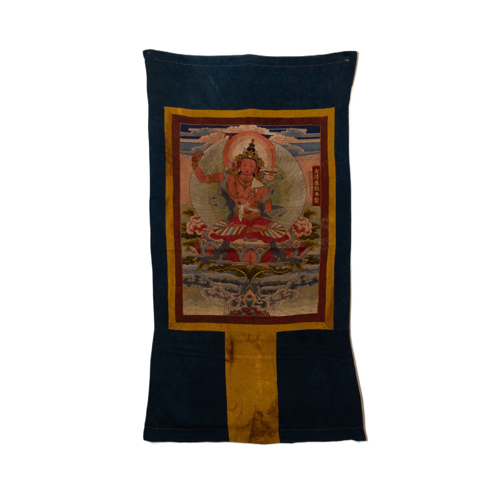 A FINE EMBROIDERED THANGKA OF MANJUSRI (1 of 11)