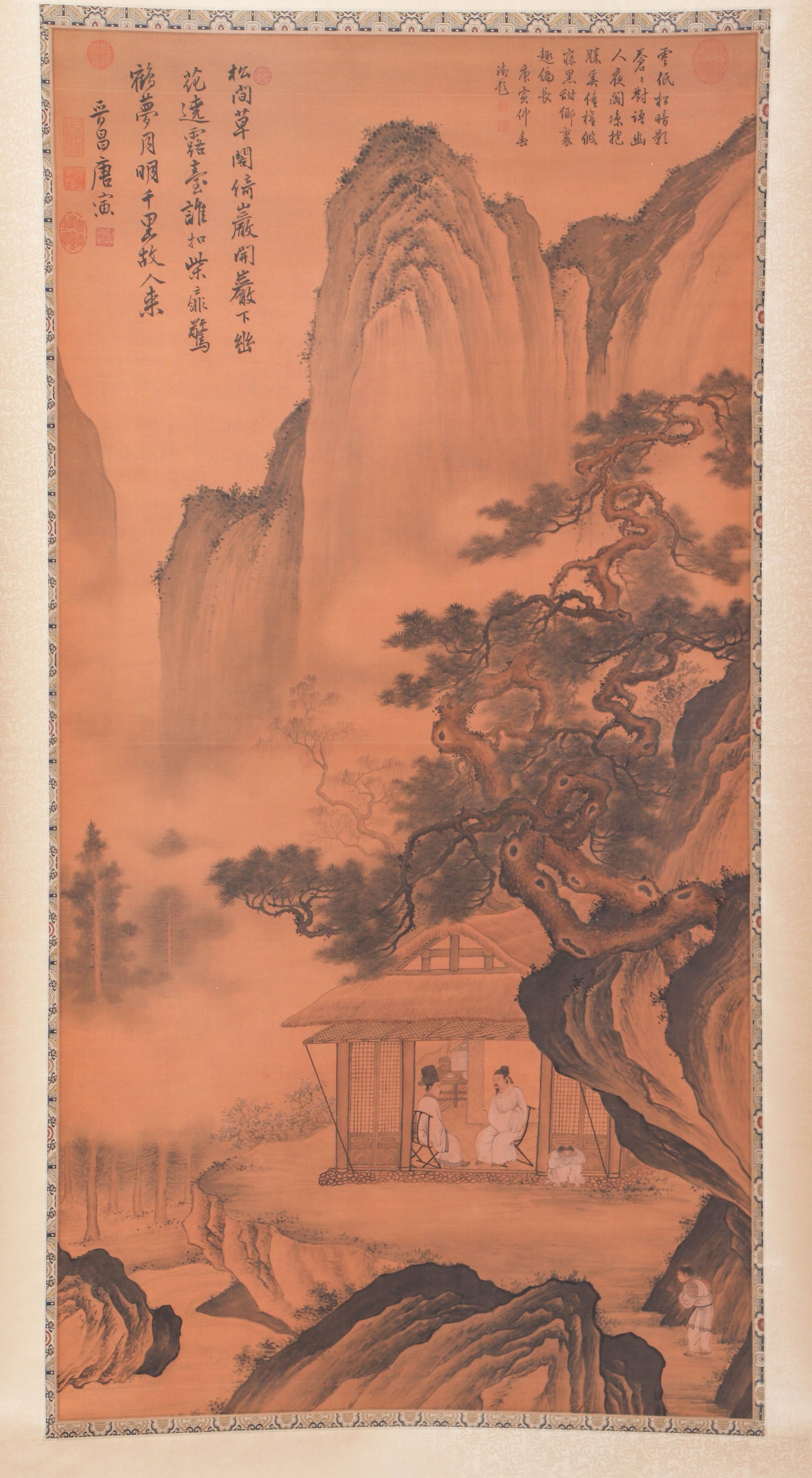 A chinese painting of serene studio signed tangyin (1 of 5)
