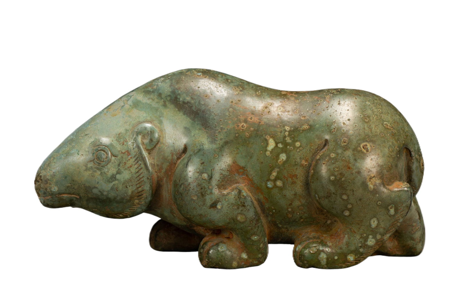 A RARE CHINESE CARVED JADE BEAR (1 of 10)