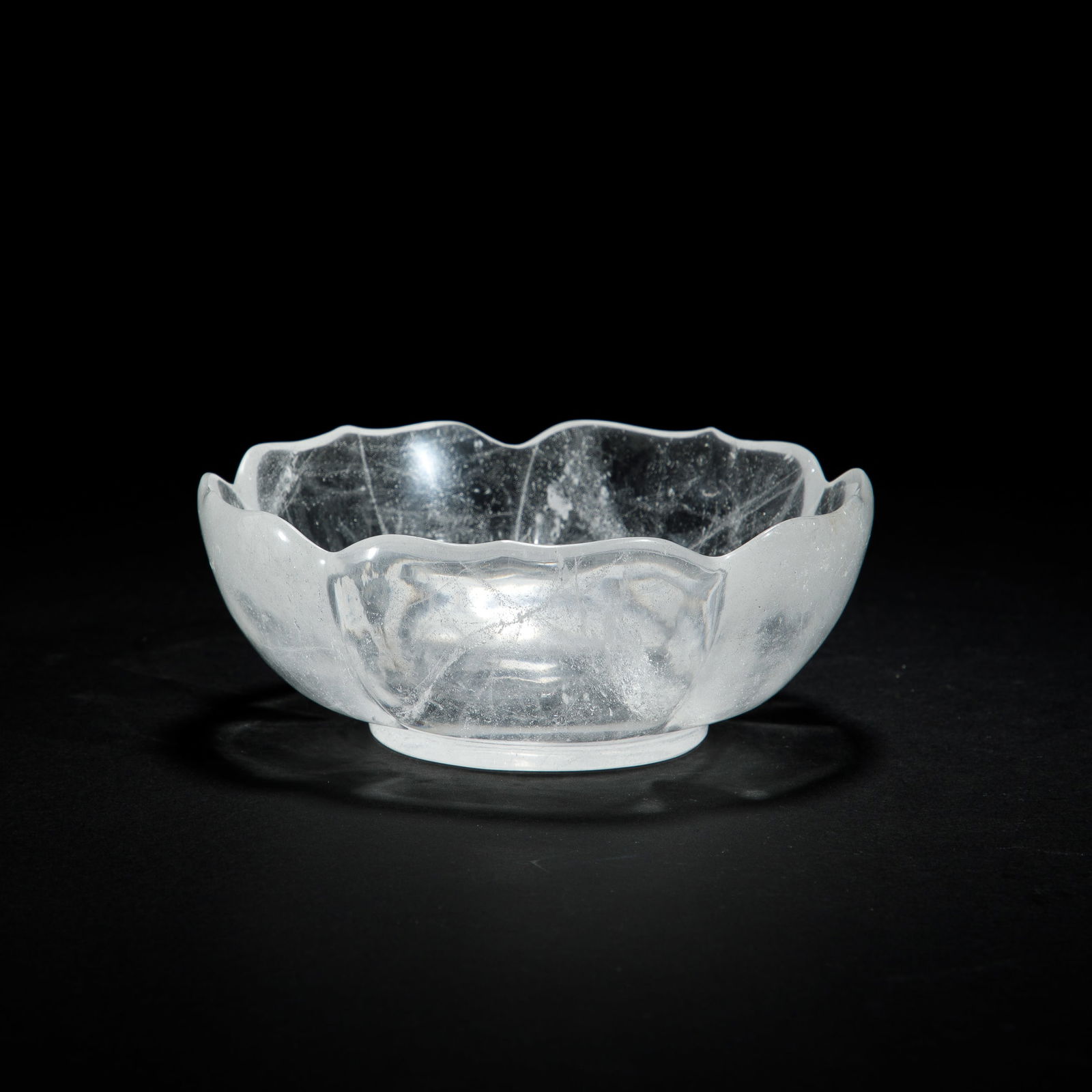 A ROCK CRYSTAL CARVING OF BOWL (1 of 6)