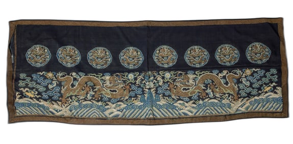 A FINE KESI SILK UNCUT DRAGON ROBE LONGGUA