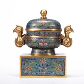 A CLOISONNE ENAMEL VESSEL GUI