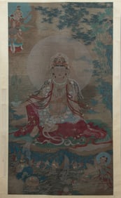 A CHINESE PAINTING OF WAREMOON GUANYIN
