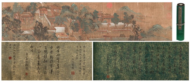 A CHINESE PAINTING OF PALACE SIGNED QIUYING
