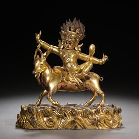A BRONZE-GILT PALDEN LHAMO