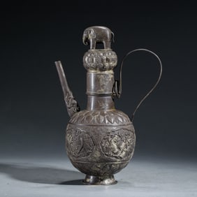 A SILVER EWER WITH COVER